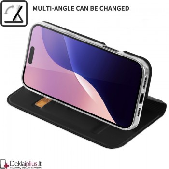 Dux Ducis Skin Pro dirbtinės odos dėklas - juodas (Apple Iphone 16 Pro) Dux Ducis Skin Pro dirbtinės odos dėklas - juodas (Apple Iphone 16 Pro)